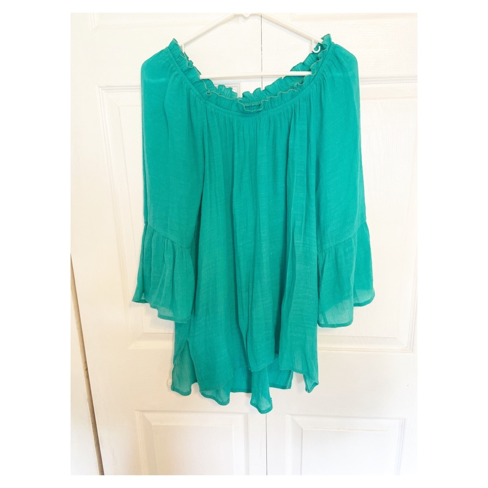 Blouse , Green Large, Light-weight